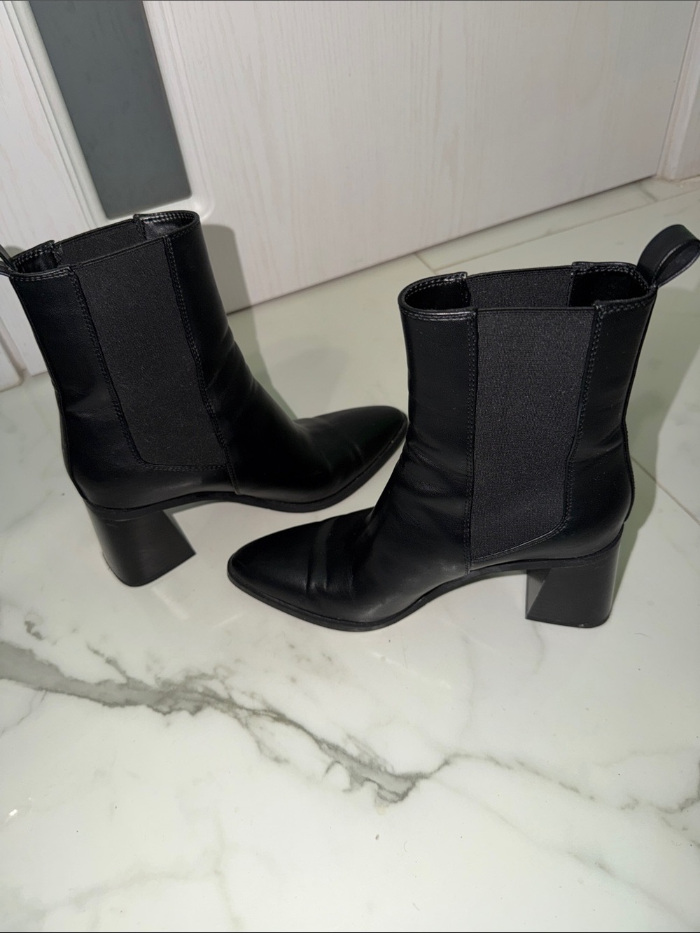 Zara Black Pointed-Toe Boots - Women's size 36